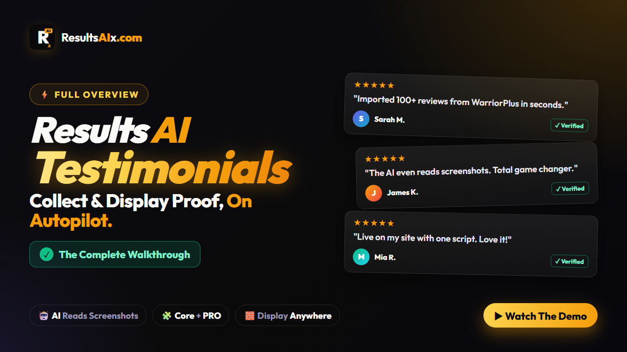 Results AI Testimonials demo