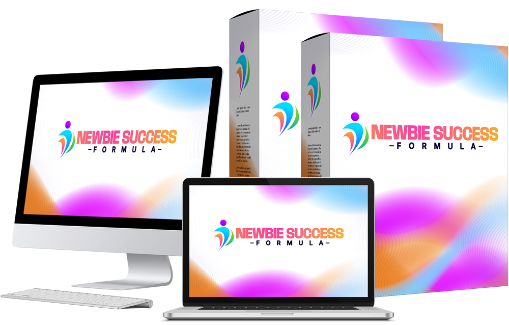 The Newbie Success Formula shown on desktop and laptop